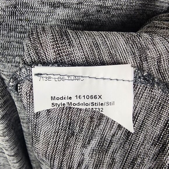 JOSEPH RIBKOFF Gray Tunic Asymmetric Handkerchief Hem Draped Womens 12 Lagenlook - Picture 4 of 6